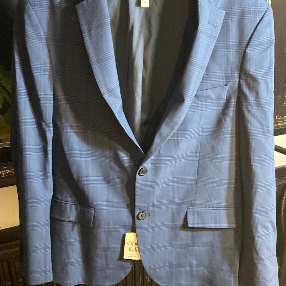 Blue Plaid Men's Blazer